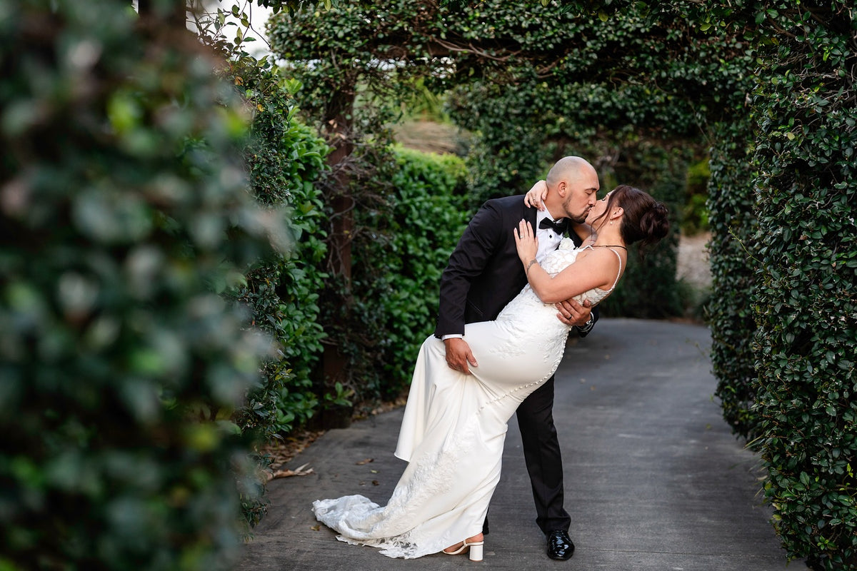 Real wedding couple at Parkwood Village, Gold Coast