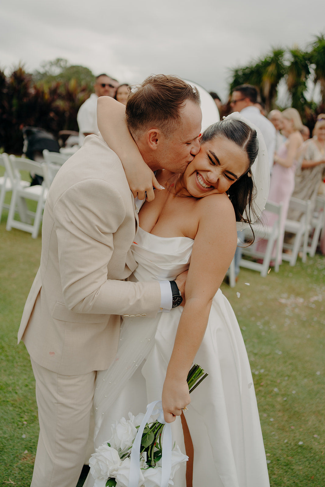 Wedding couple Emma and Andrew at Parkwood Village