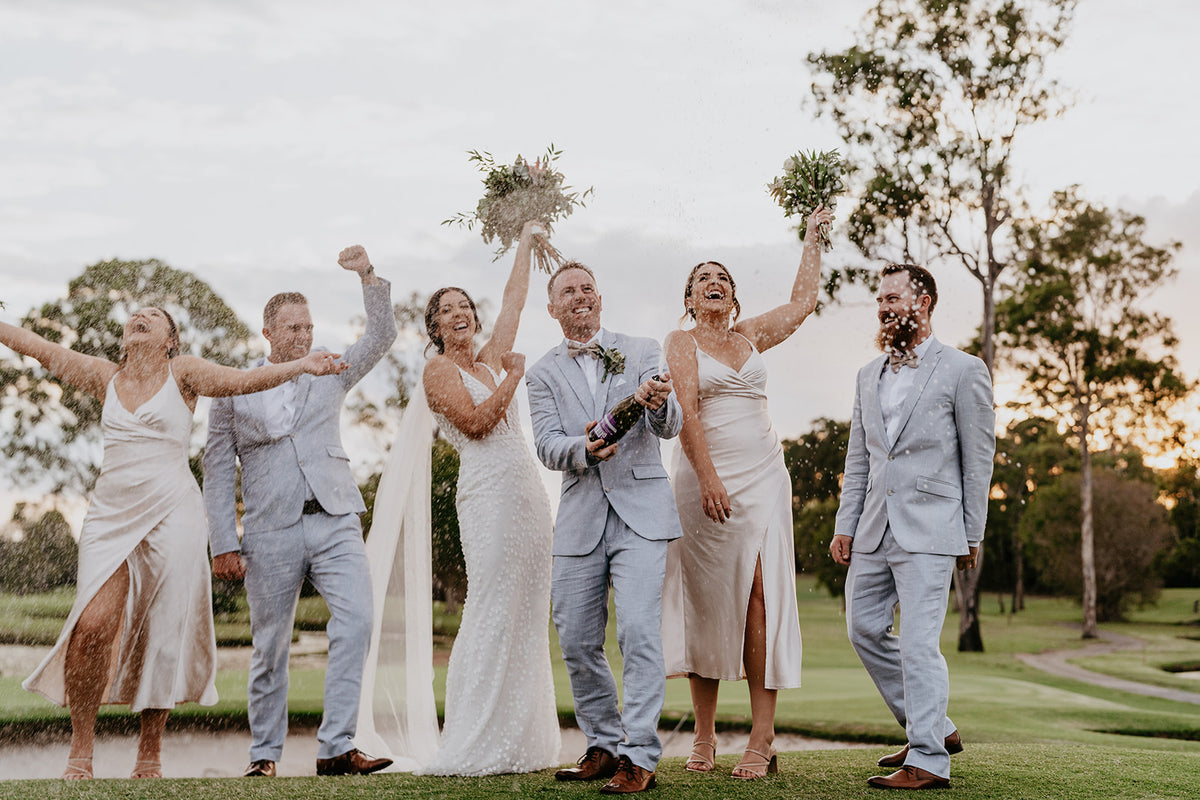 Garden pavilion wedding ceremony at Parkwood Village, Gold Coast